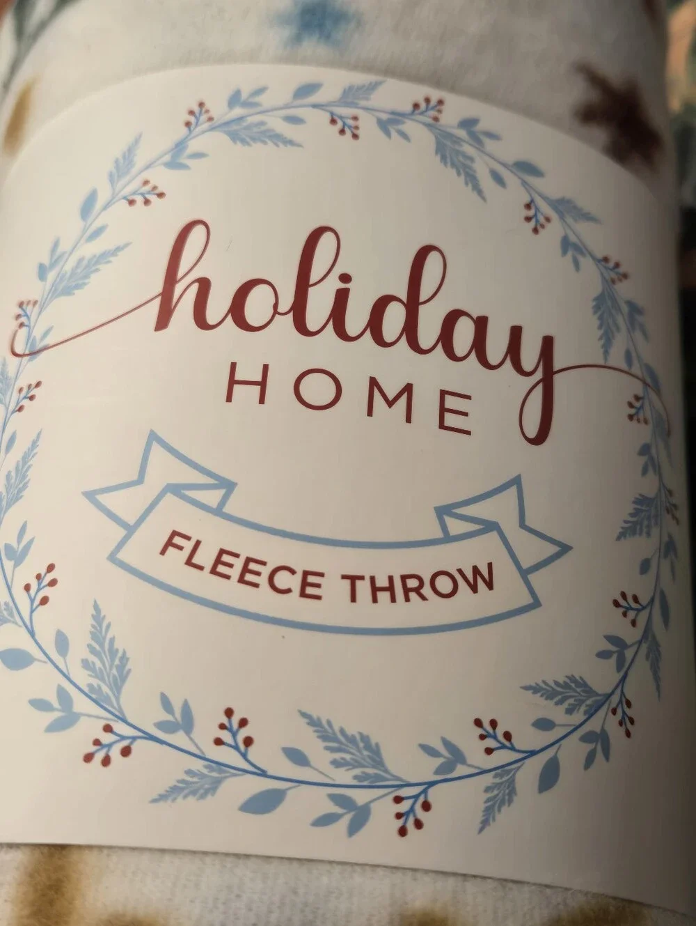 Holiday Home Christmas Fleece Throw